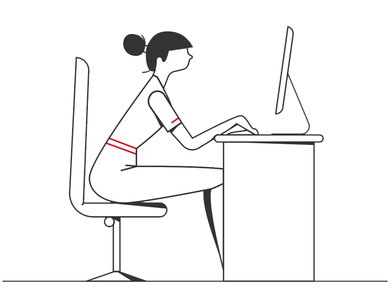 Woman accessing desktop for transaction banking solutions