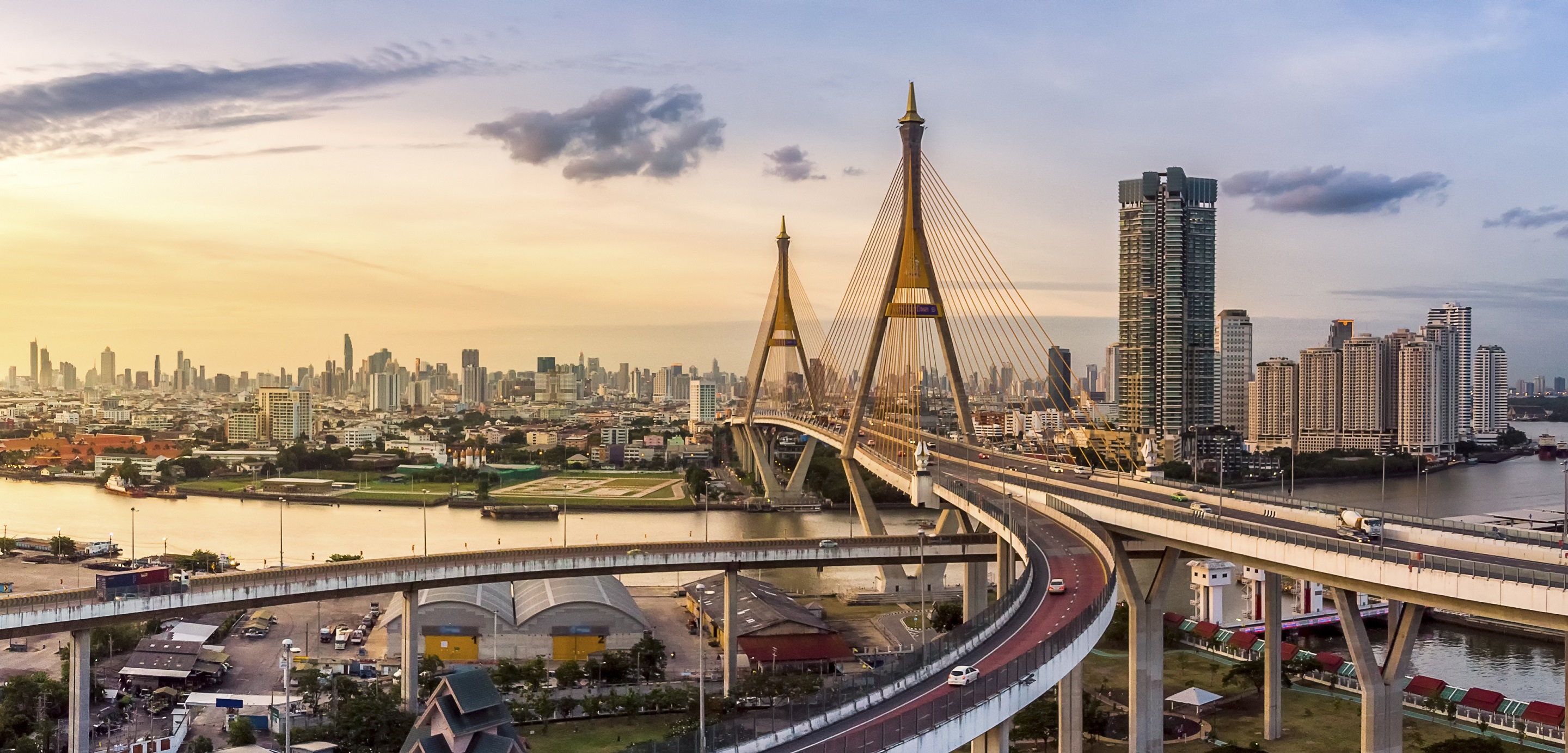Thailand bridge showing international connectivity