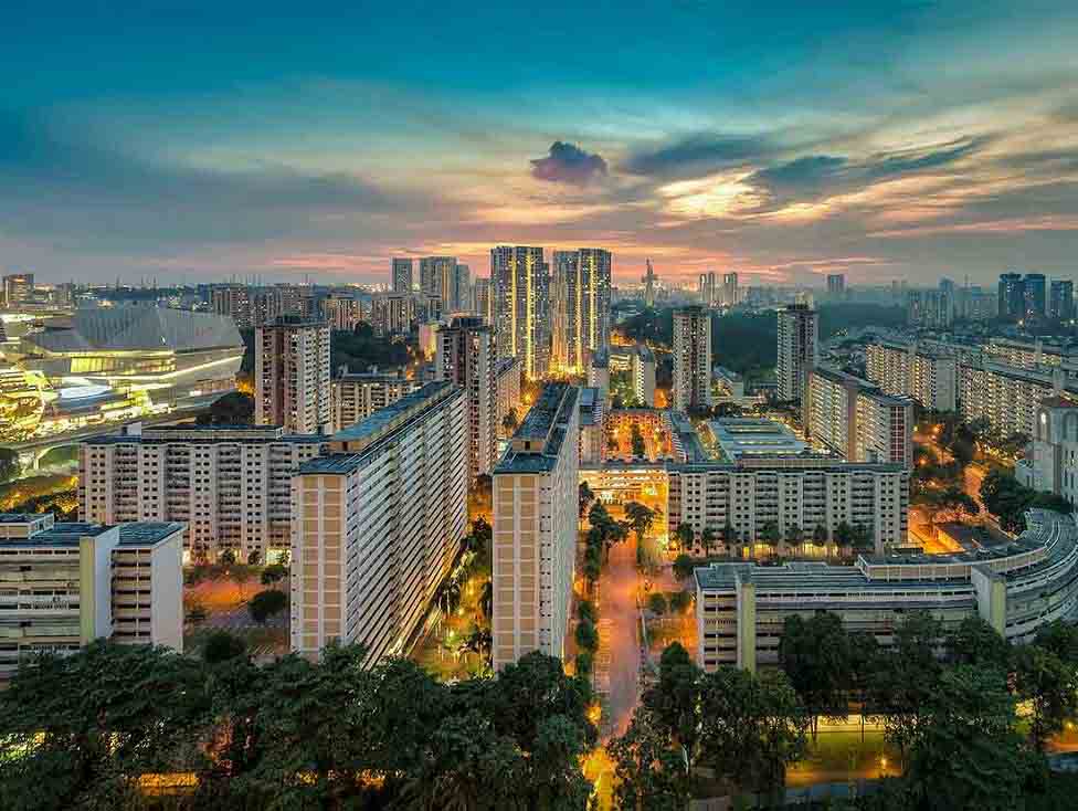 aerial view of high rise buildings at night aerial view of high rise buildings at night